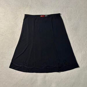 Latina Women's Medium Black Embroidered Whimsygoth Midi Skirt